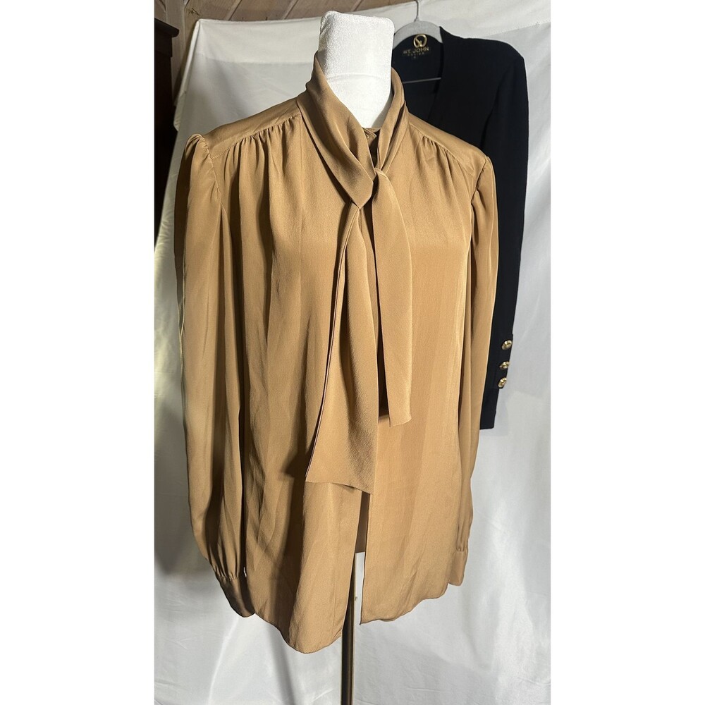 Vintage St John Silk Blouse Size 12